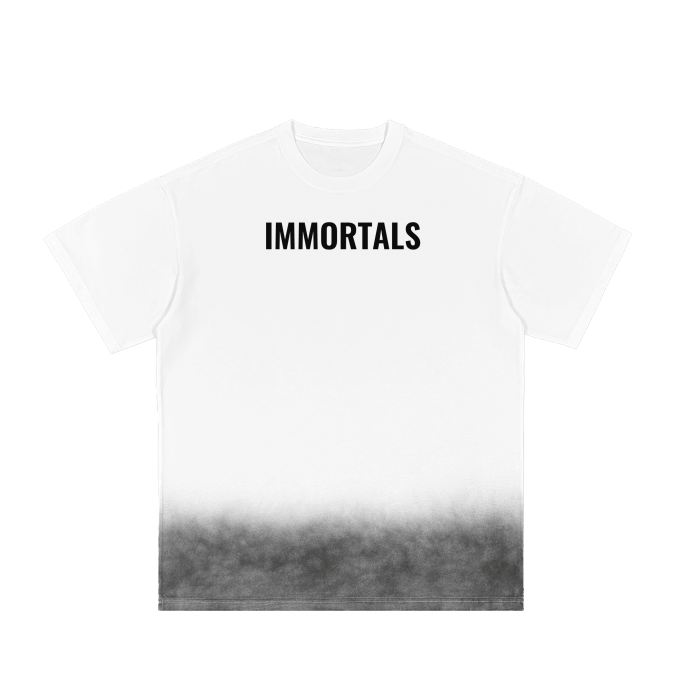 RED EYE NS (White) Vintage Washed Gradient T-Shirt - 250 GSM