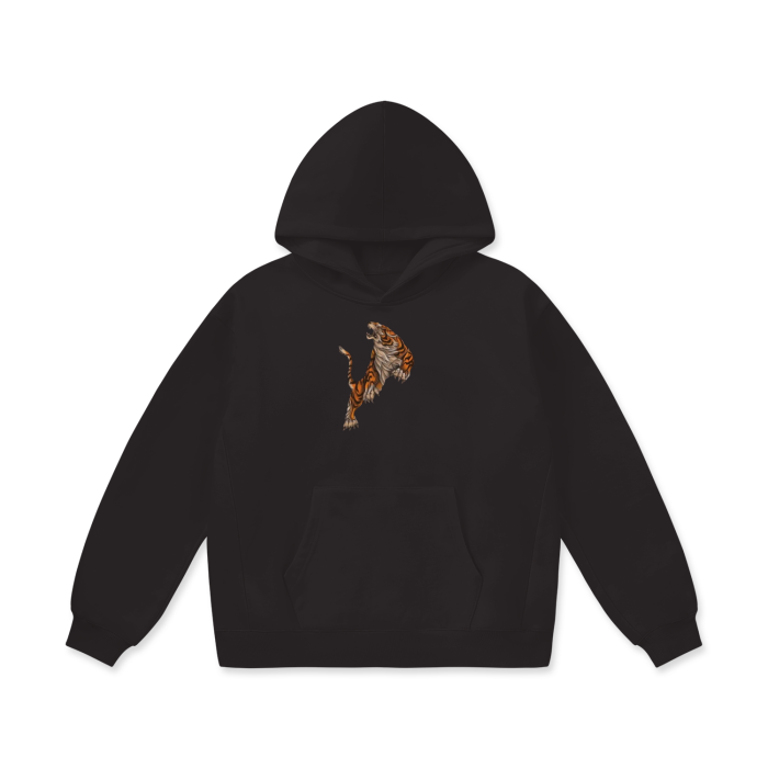 A LION WITH COURAGE Oversize Heavyweight Fleece Hoodie - 460 GSM