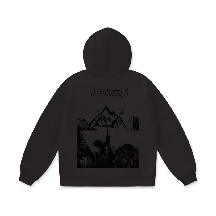 A LION WITH COURAGE Oversize Heavyweight Fleece Hoodie - 460 GSM