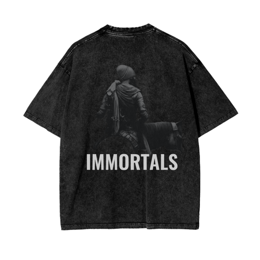IMMORTALS Acid Wash Oversize T-Shirt - 250 GSM