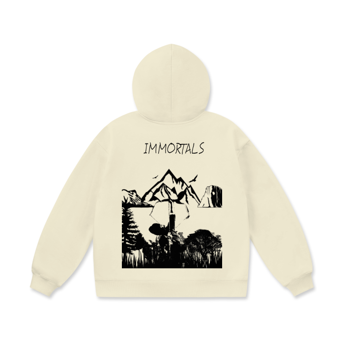 A LION WITH COURAGE Oversize Heavyweight Fleece Hoodie - 460 GSM