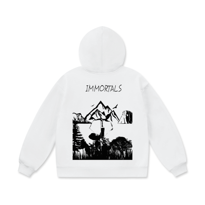 A LION WITH COURAGE Oversize Heavyweight Fleece Hoodie - 460 GSM