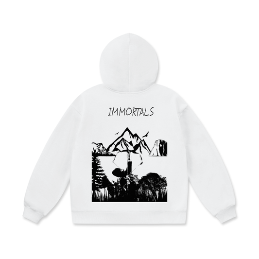 A LION WITH COURAGE Oversize Heavyweight Fleece Hoodie - 460 GSM