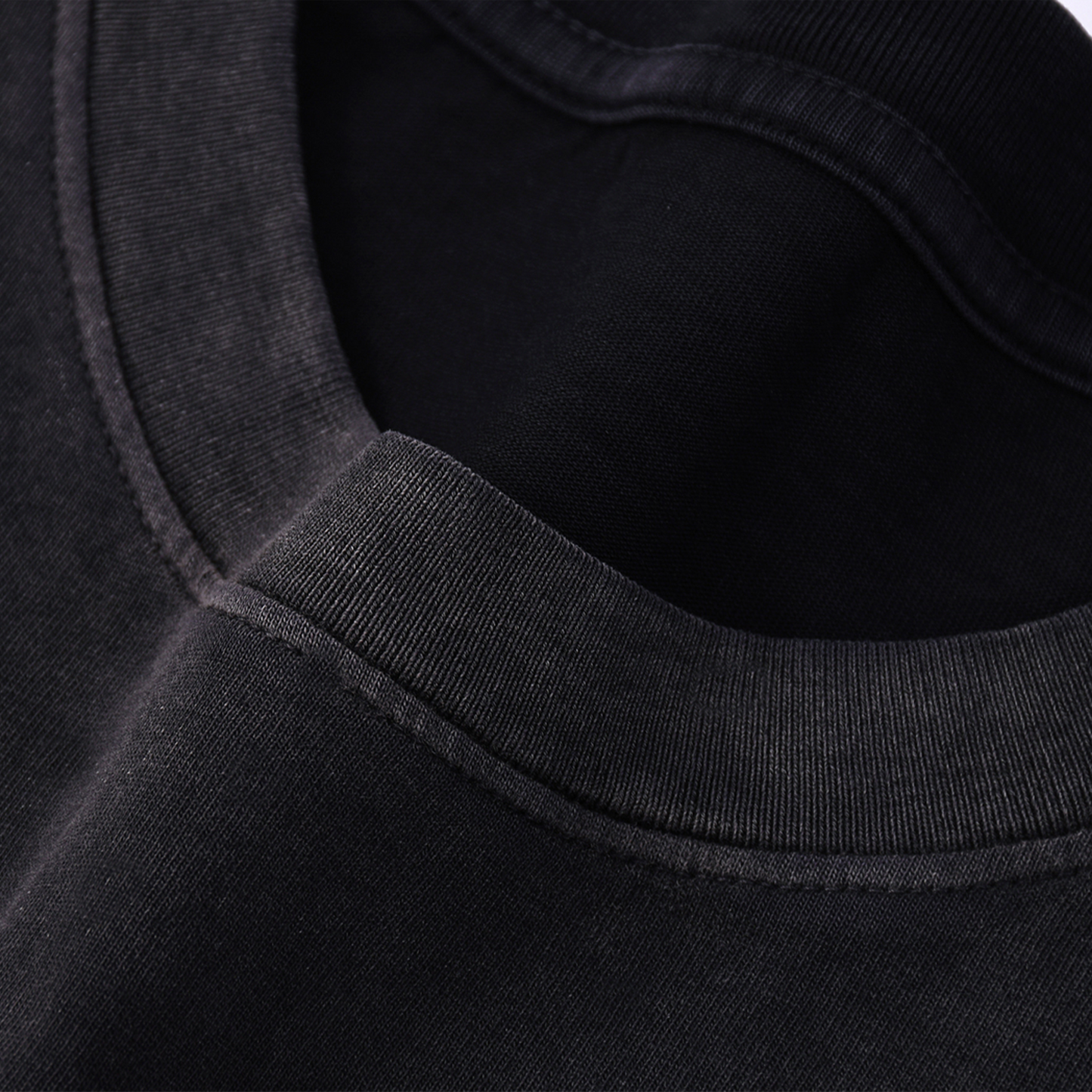 HORSE AND HAWK （Black）Classic Wash Gradient T-shirt - 250 GSM